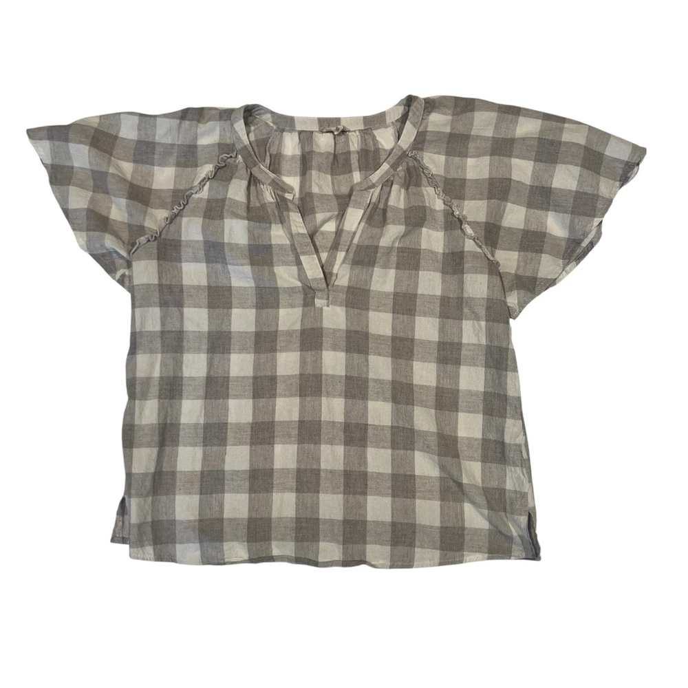 Hem & Thread Gingham Check Blouse – Size M